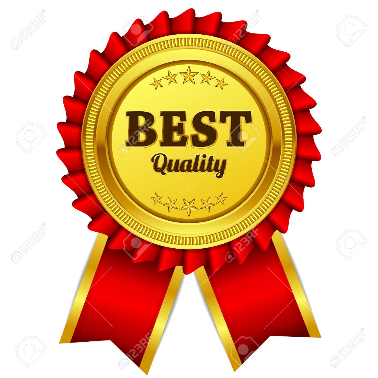 best quality red seal label icon