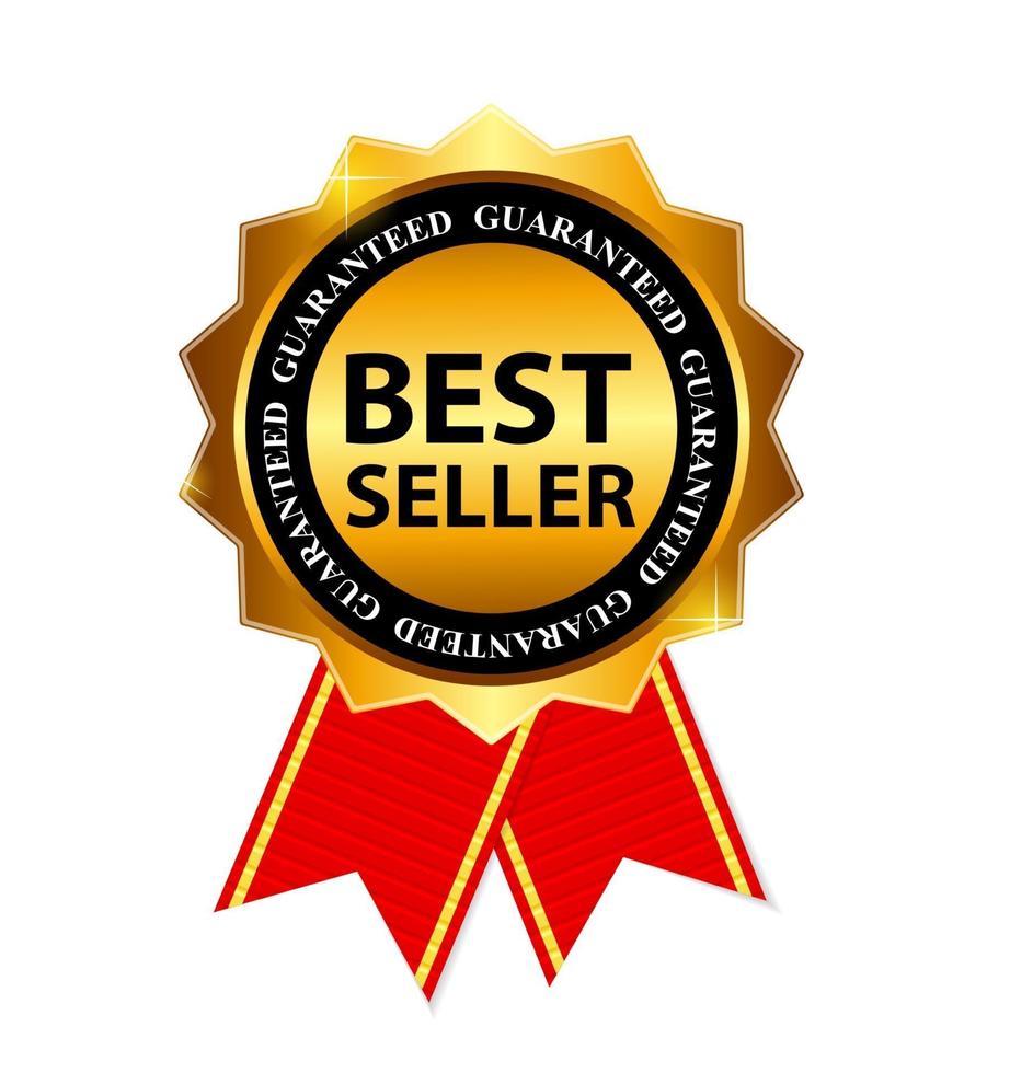 etichetta oro best seller illustrazione gratuito vettoriale